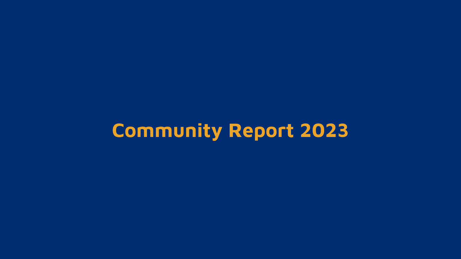 Báo cáo cộng đồng năm 2023